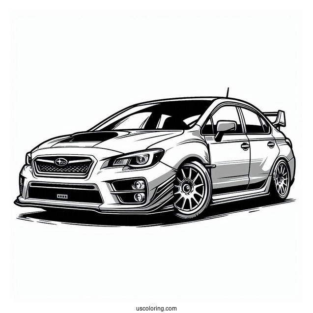 Subaru WRX Car Coloring Page