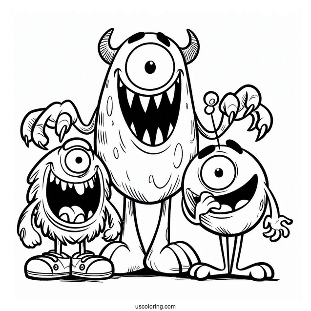 Nickelodeon Coloring Page Of Aaahh!!! Real Monsters Krumm, Ickis, And Oblina