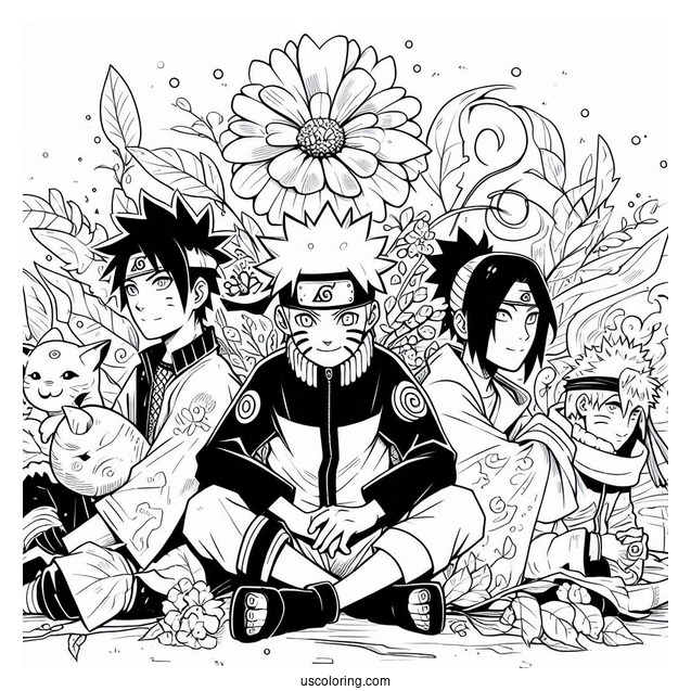Easy Naruto Coloring Page For Kids