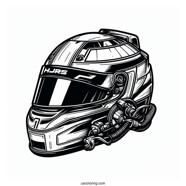 F1 Coloring Page Of HJC RPHA 1N Helmet