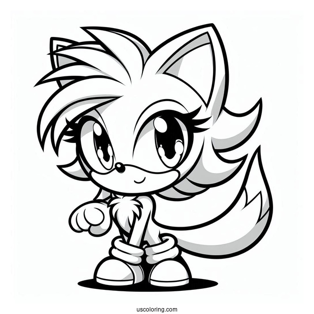 Blaze the Cat With Hair Up