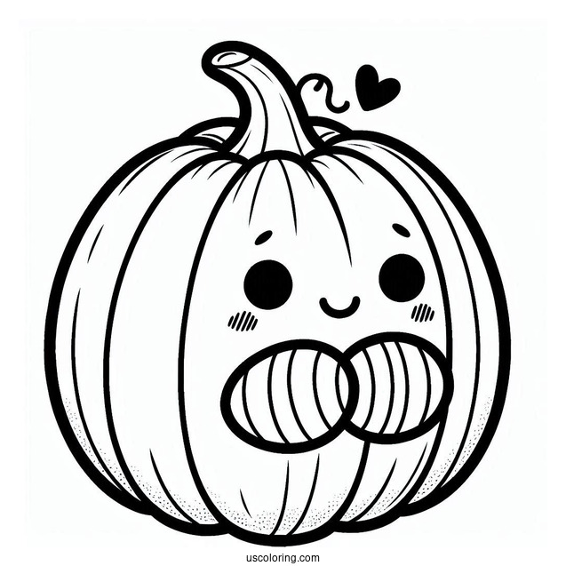 Easy Pumpkin Coloring Page And Template For Kids