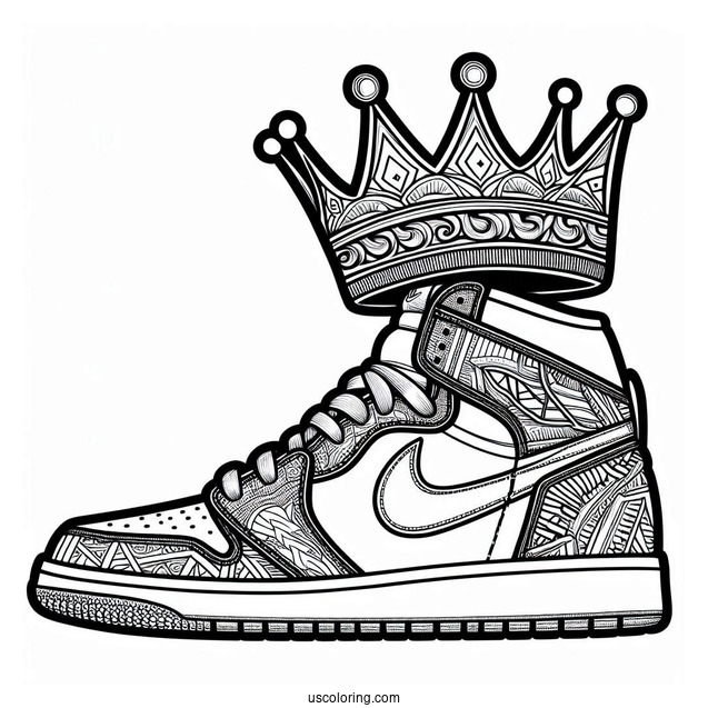 Nike Coloring Page Of King Of Kicks