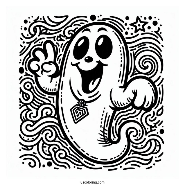 Ghost Monster From Scooby-Doo To Color