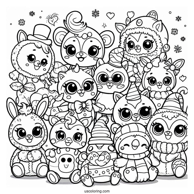 Full Page Sprunki Coloring Page Of Characters Poster