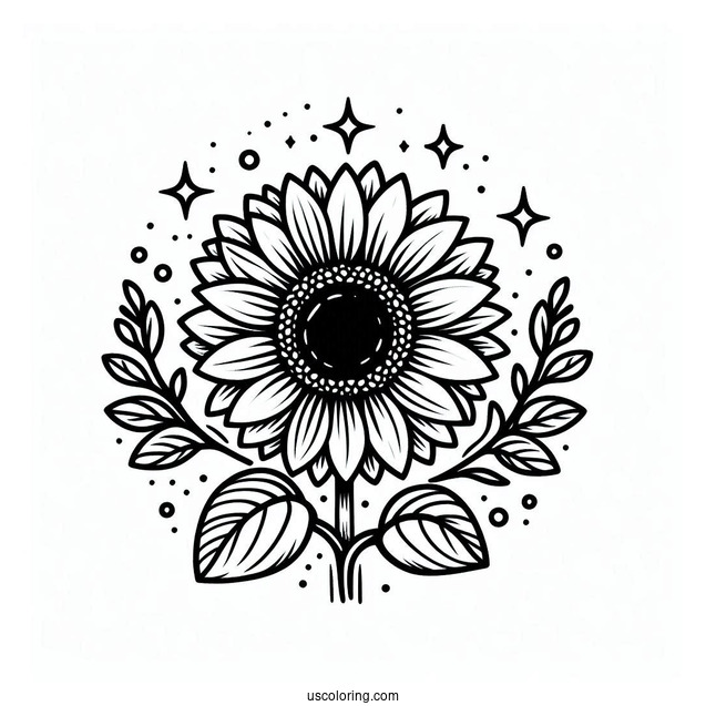 Sunflower Coloring Sheet For Kids