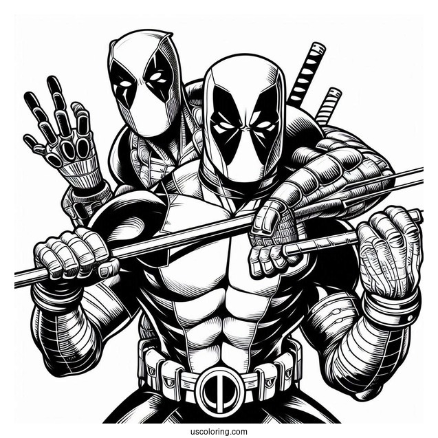 Deadpool And Colossus To Color