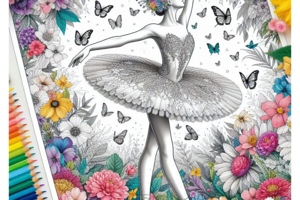 ballerina coloring pages feature image