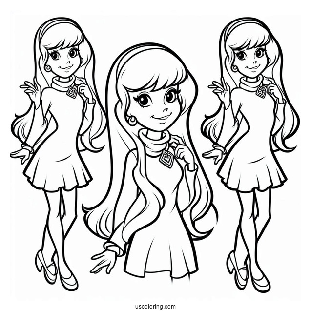 Daphne Character Coloring Page