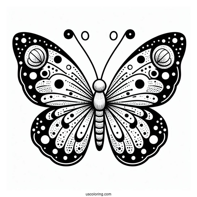 Butterfly With Spotted Wings