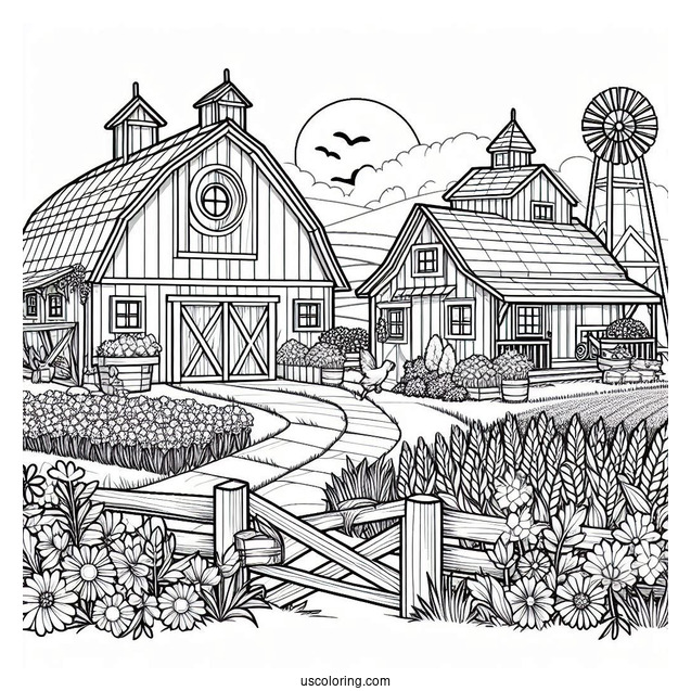 Farm Fields To Color