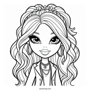 Bratz Roxxie Coloring In For Kids