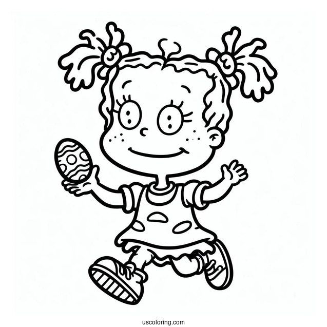 Rugrats Coloring Page Of Cute Susie Carmichael For Kids