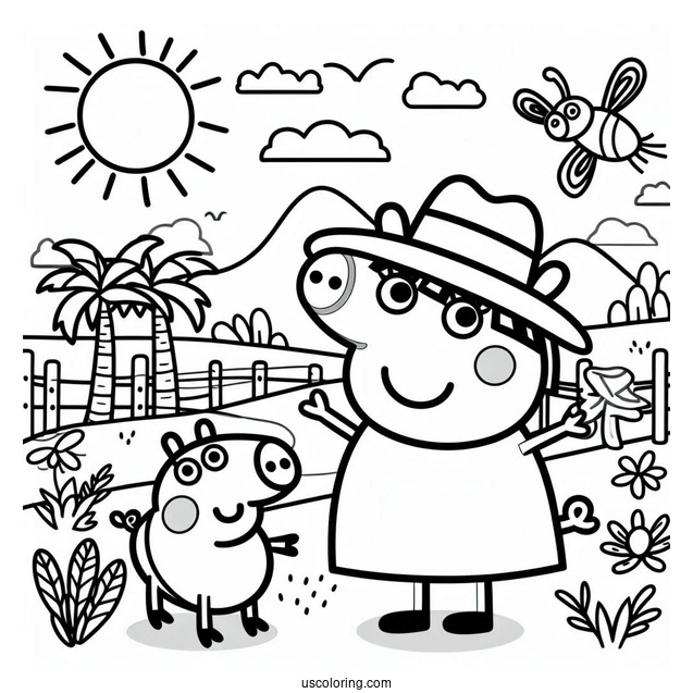 Dora The Explorer Themed Peppa Pig To Color