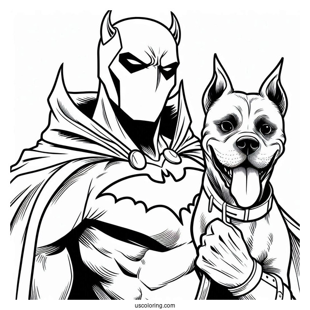The Phantom With Devil Dog Coloring Sheet