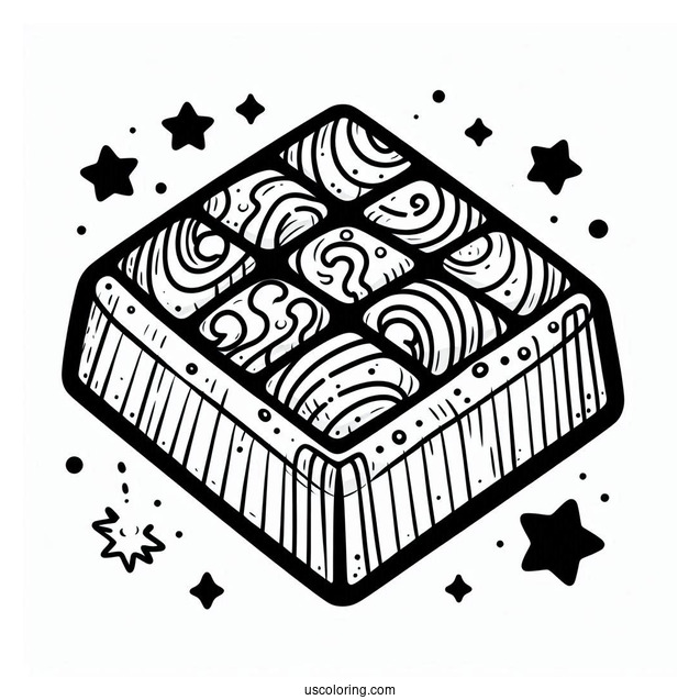 Simple To Color Chocolate Pieces