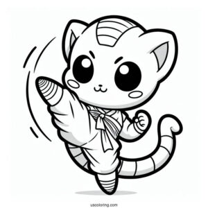 Dragon Ball Z Coloring Page Of Kawaii Chiaotzu High Kick Dragon Ball Z For Kids