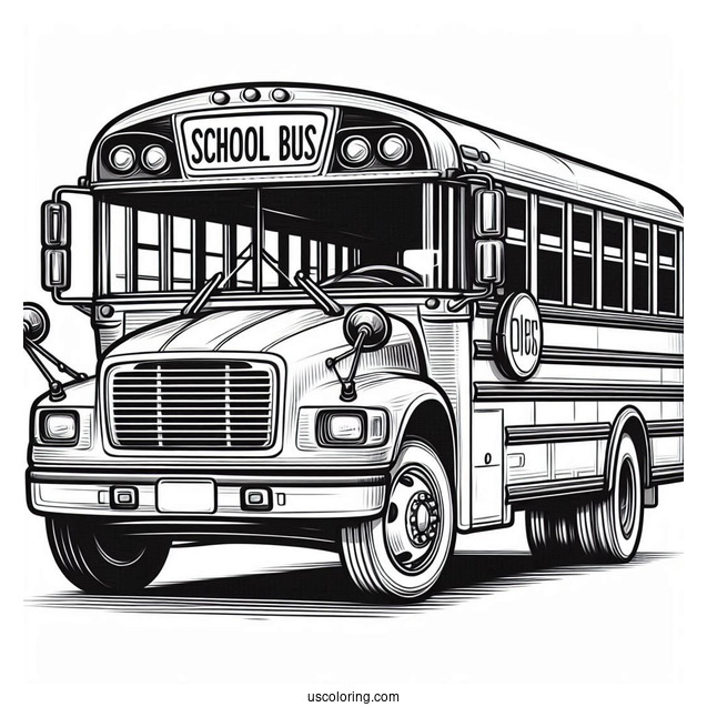 Public Transit Bus Coloring Page