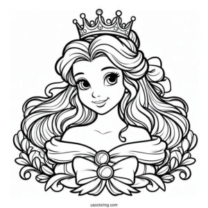 Belle Crown Coloring Page