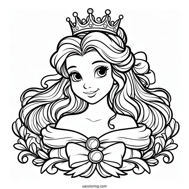 Belle Crown Coloring Page