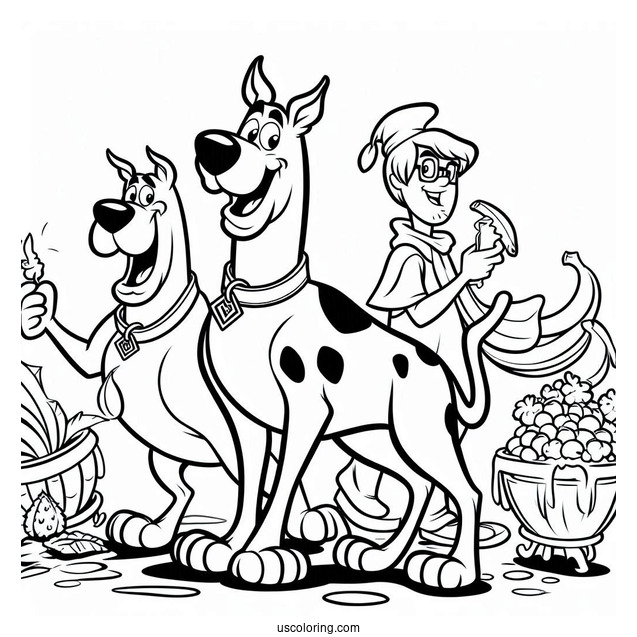 Simple Coloring Page Of Scooby-Doo