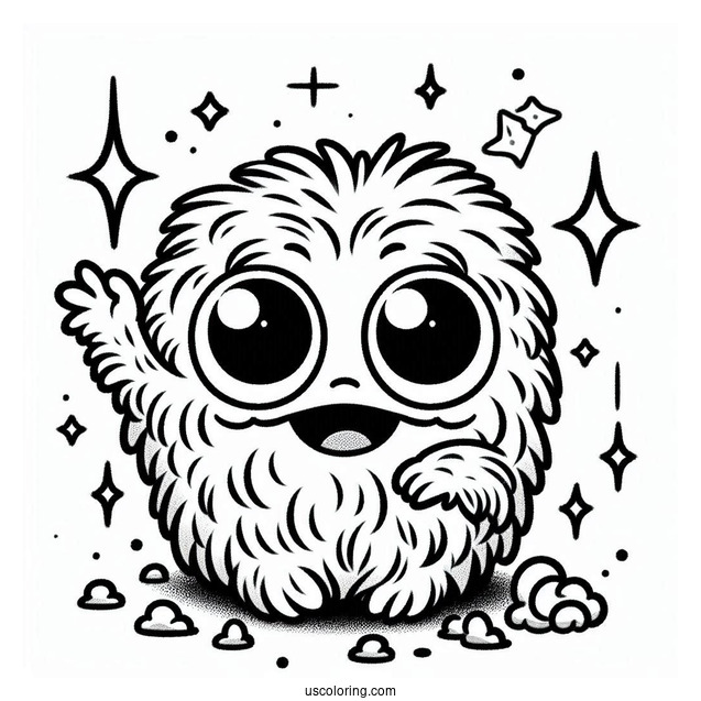 Kawaii Oscar The Grouch Coloring Sheet