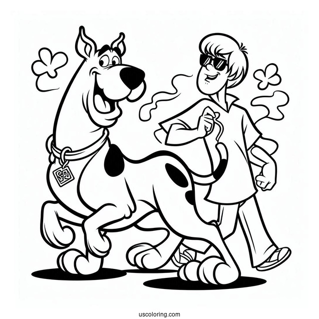 Easy Coloring Page Of Scooby-Doo
