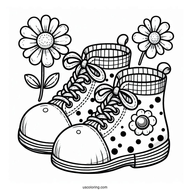 Clown Shoes for Preschoolers to Color