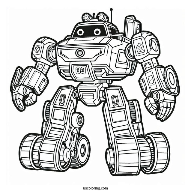 High Tide Rescue Bot Coloring Page For Kids