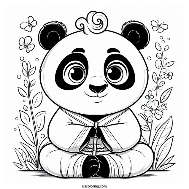 Po From Kung Fu Panda Coloring Page