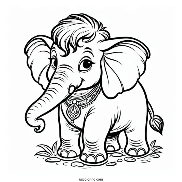Tantor Elephant From Tarzan Coloring Page