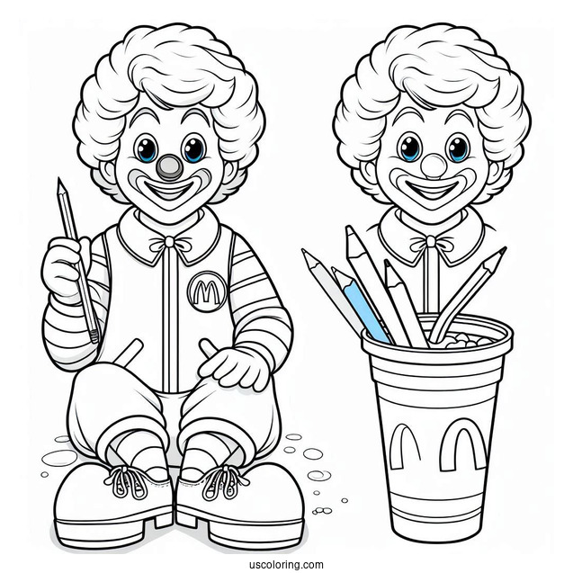 Coloring Page of Ronald McDonalds