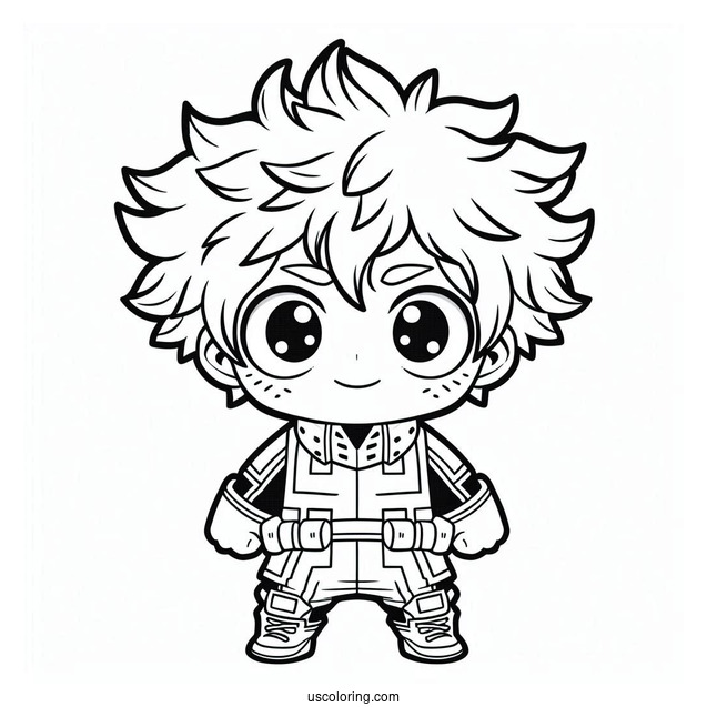 My Hero Academia Coloring Page Of Chibi Mirio Togata For Preschoolers