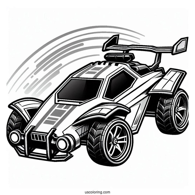 Rocket League Coloring Page Octane For Kids