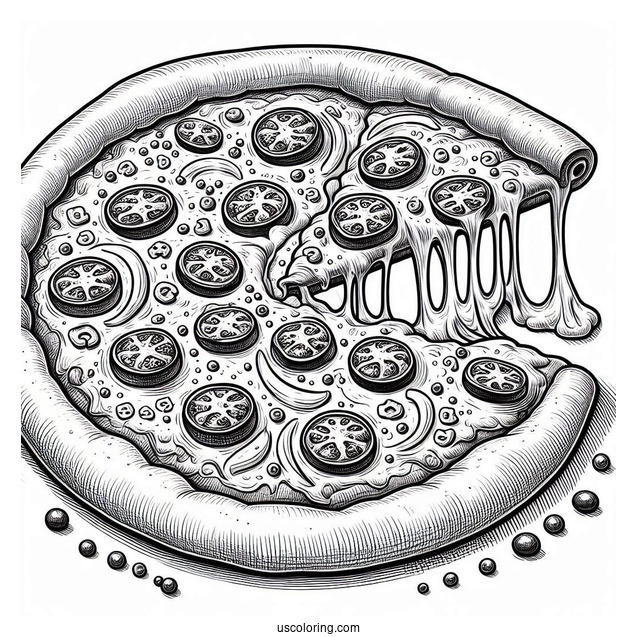 Slice Of Pepperoni Pizza With Melting Cheese