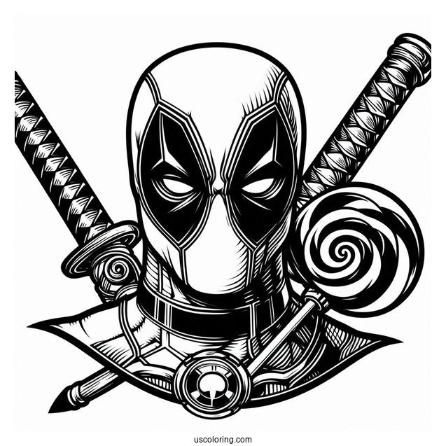 Deadpool Logo Coloring Page