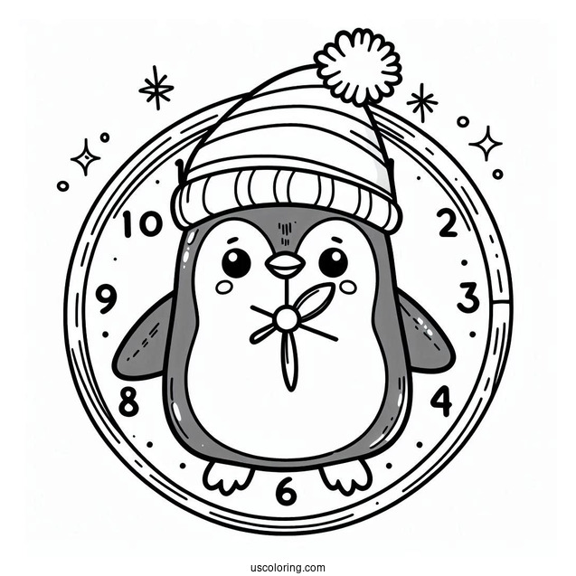 Penguin Shaped Clock