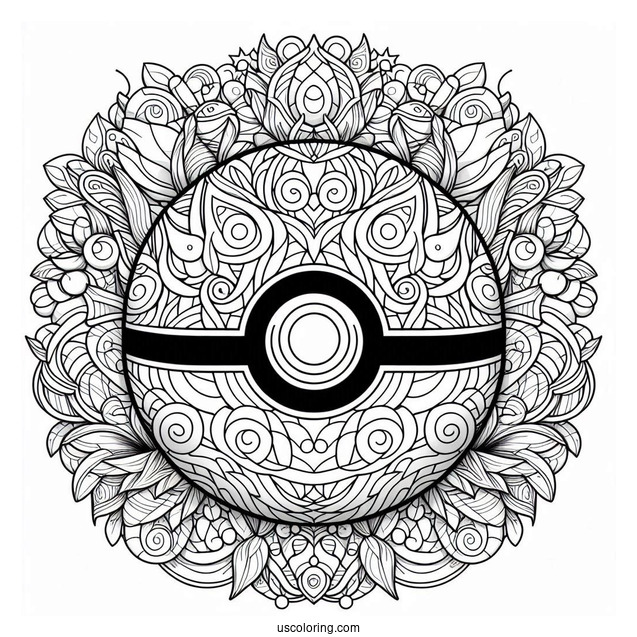 Intricate Pokeball Mandala
