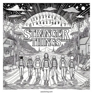 Stranger Things Movie Poster Coloring Poster