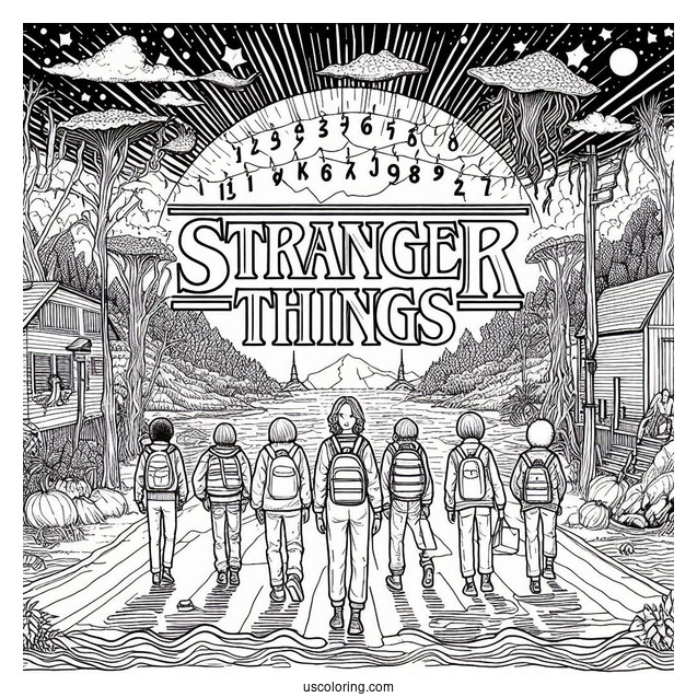 Stranger Things Movie Poster Coloring Poster