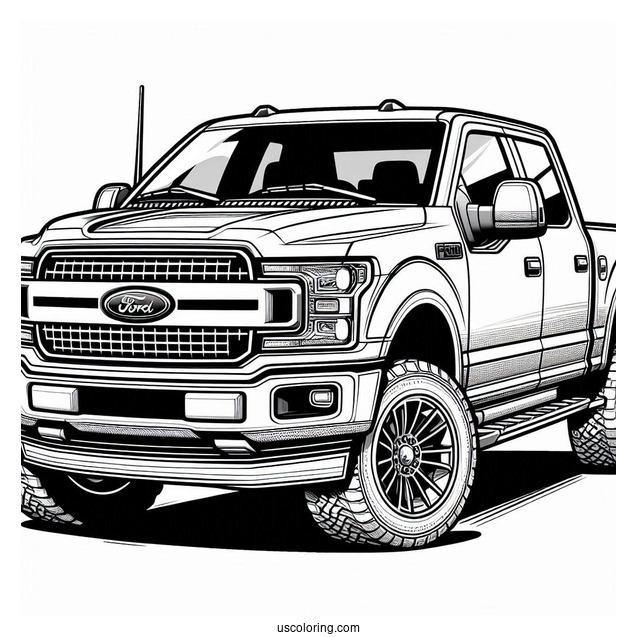 Coloring Page Of Ford F-150 Truck