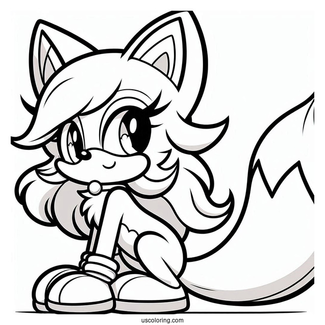 Cute Nicole the Holo-Lynx Coloring Sheet