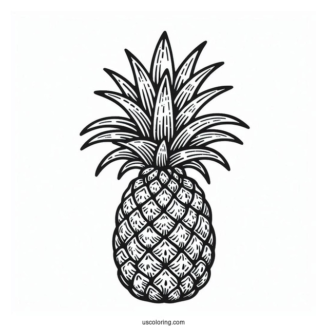 Pineapple Plant Coloring Page