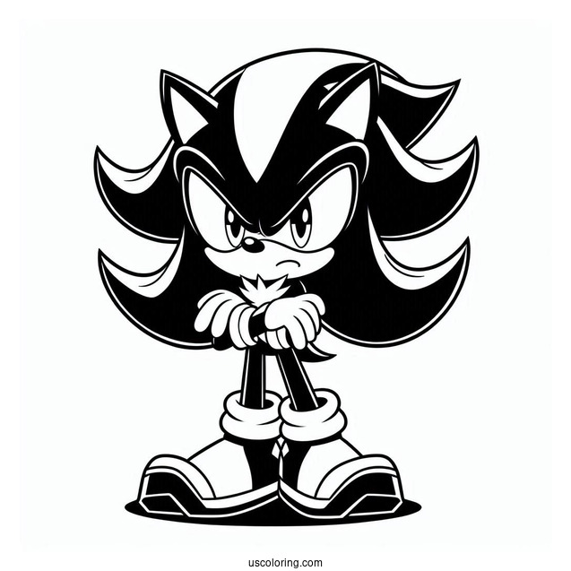 Angry Shadow Coloring Page The Hedgehog