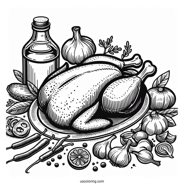 Roast Chicken To Color