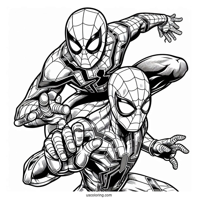 Spider-Man Vs Iron Man Coloring Page