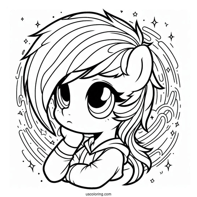 Rainbow Dash Coloring Page With Human Boy Version