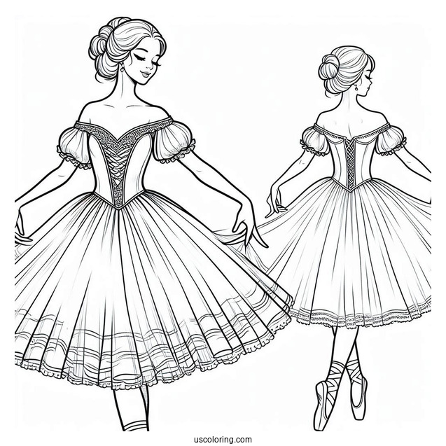 Ballerina Dress Coloring Page