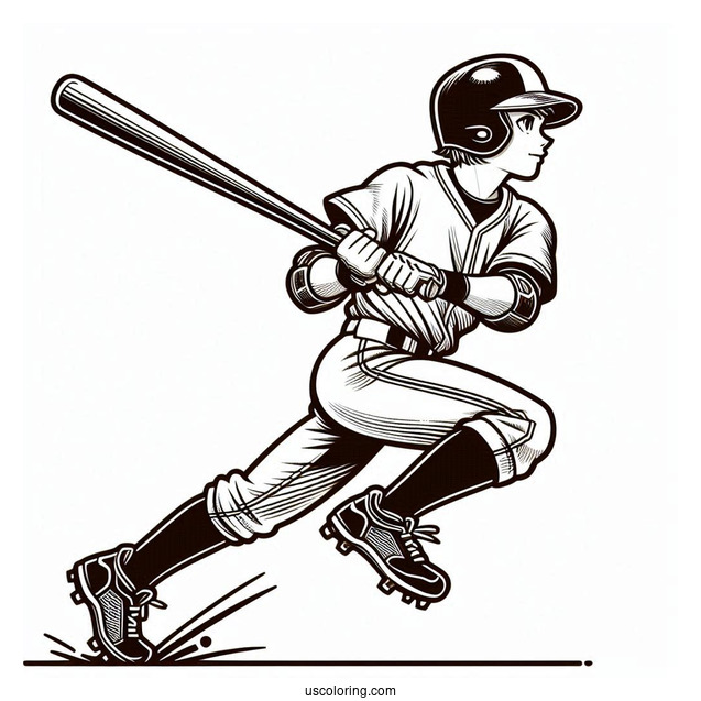 Baseball Player Running Through Bases During Homerun