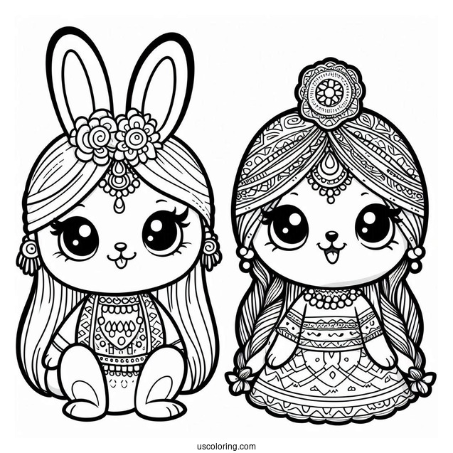 All Smiling Critters Coloring Page For Kids